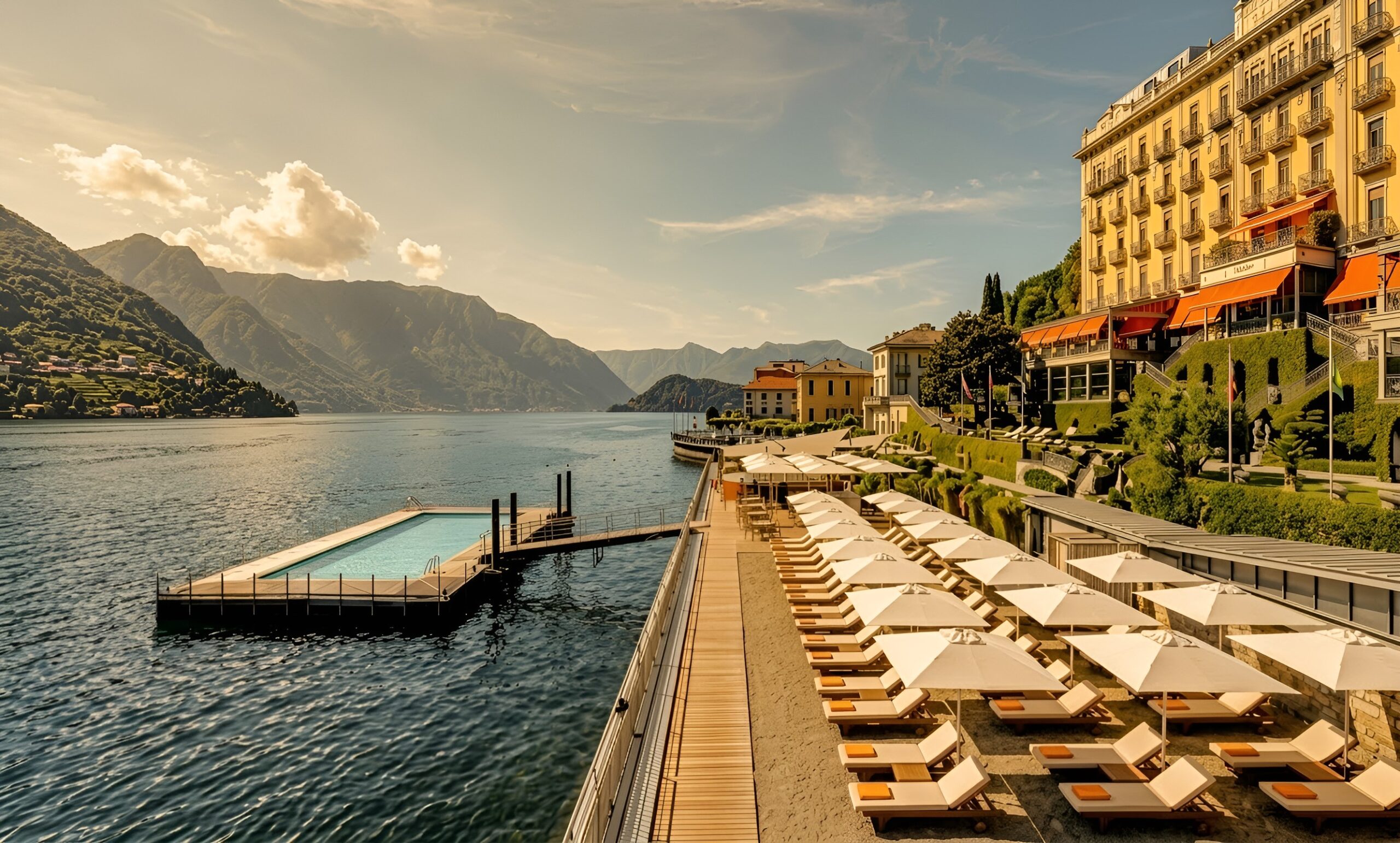 grand tremezzo hotel lake como, pool